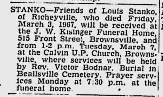 Louis Stanko obituary